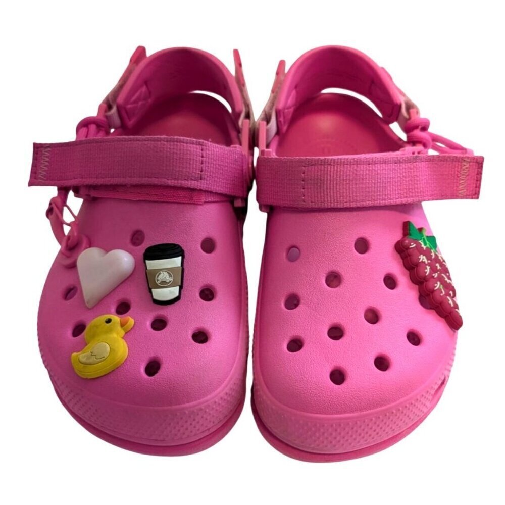 Post Malone x Crocs Duet Max II Clog Electric Pink Women's 6 Men's 4 Limited - Picture 9 of 11